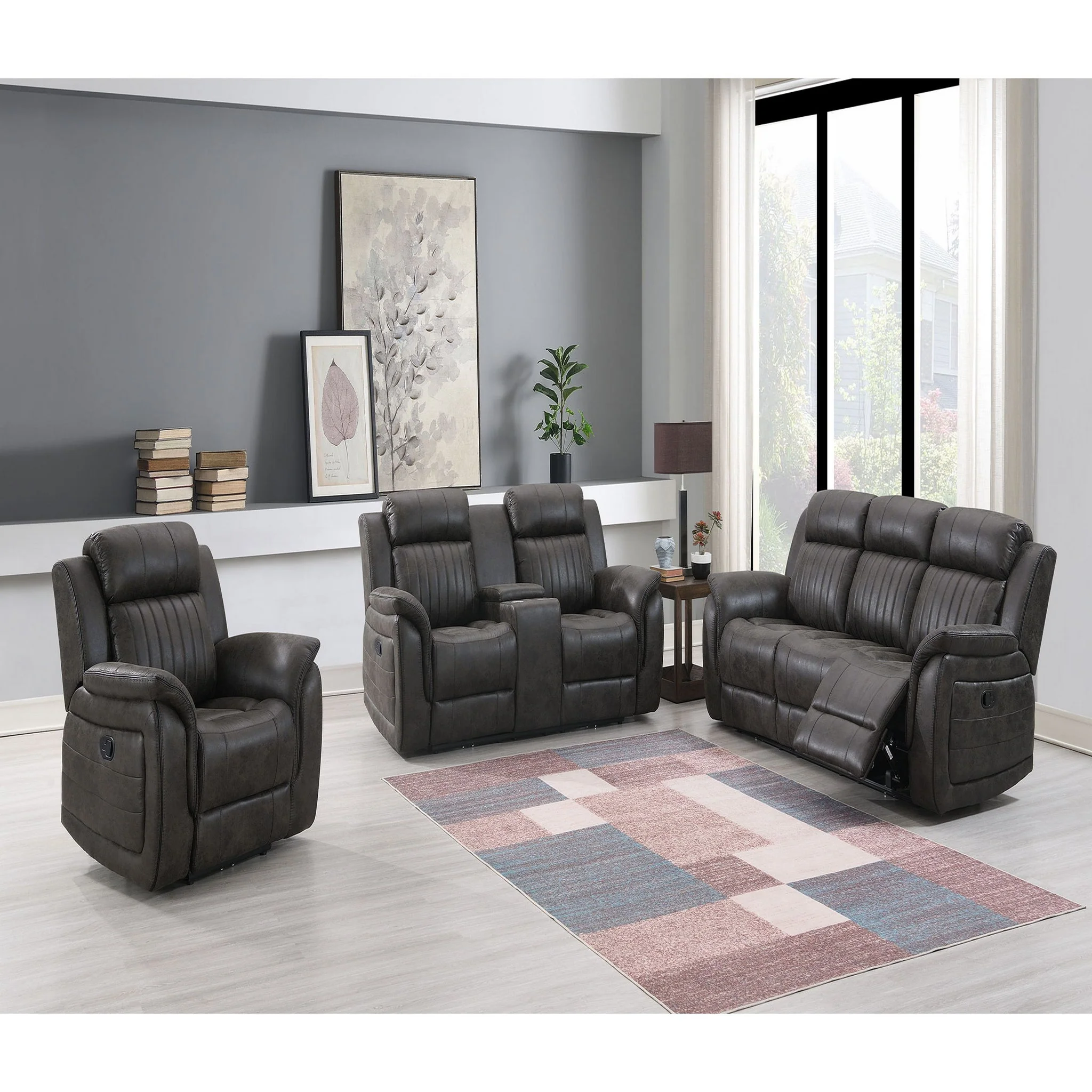 Steban - Glider Recliner - Gray - Image 3