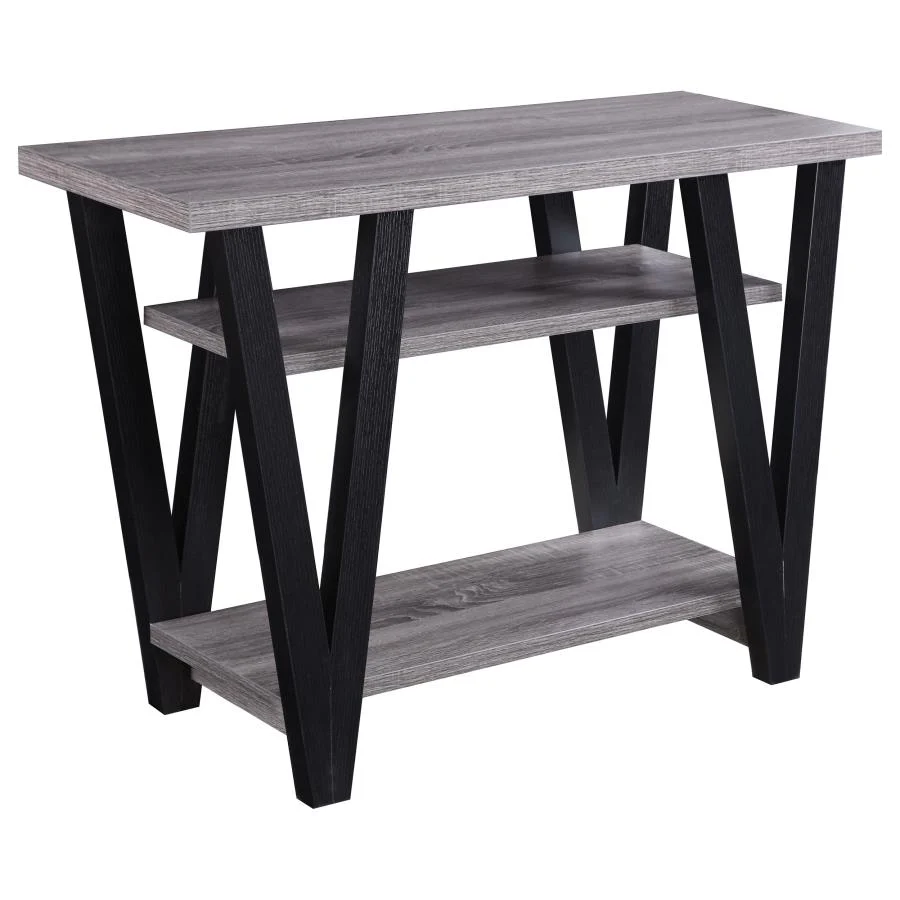 Stevens 2-shelf Engineered Wood Entryway Console Table Grey - Image 4