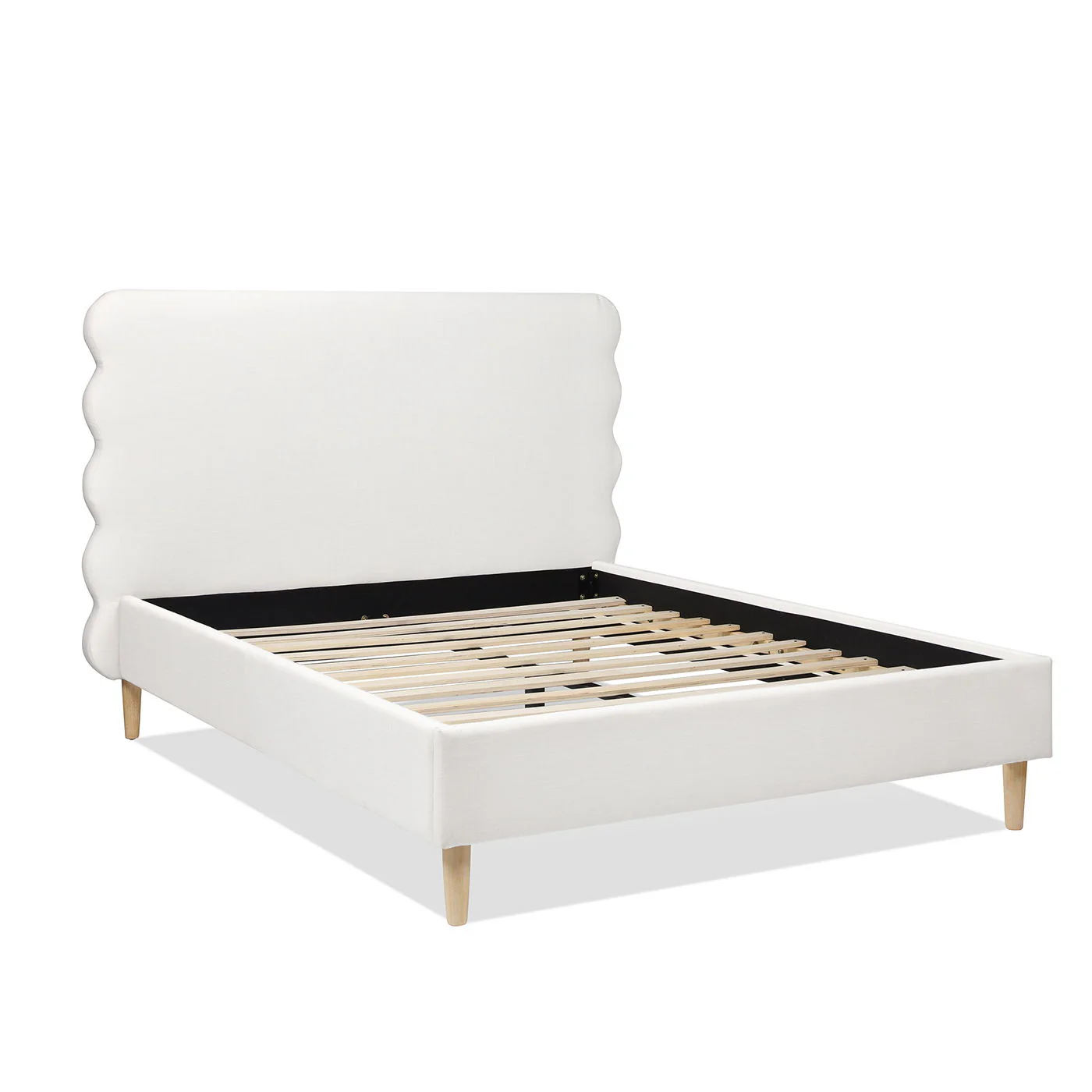 Stockholm - Modern Wavy Headboard Platform Bed - Image 10
