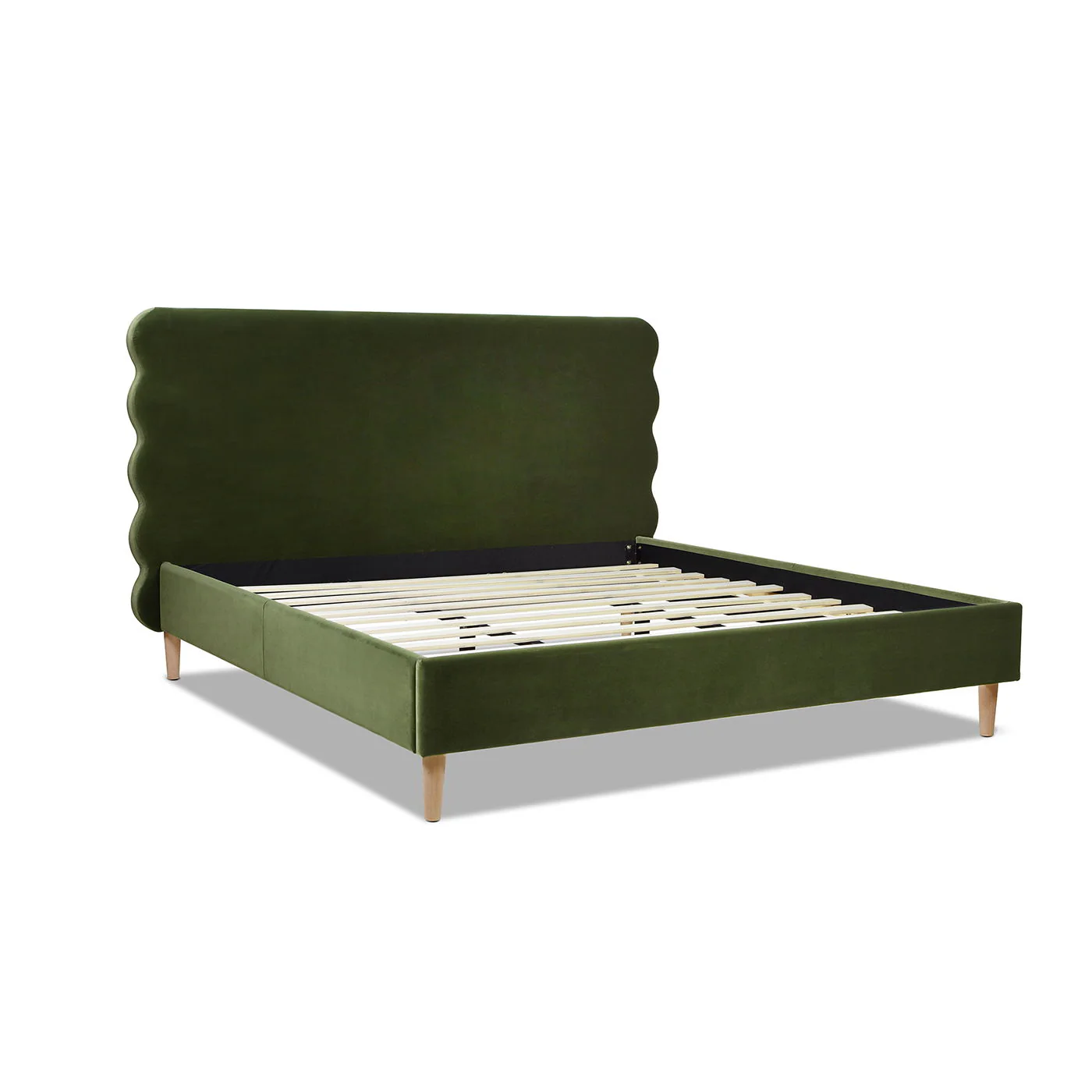 Stockholm - Modern Wavy Headboard Platform Bed - Image 15