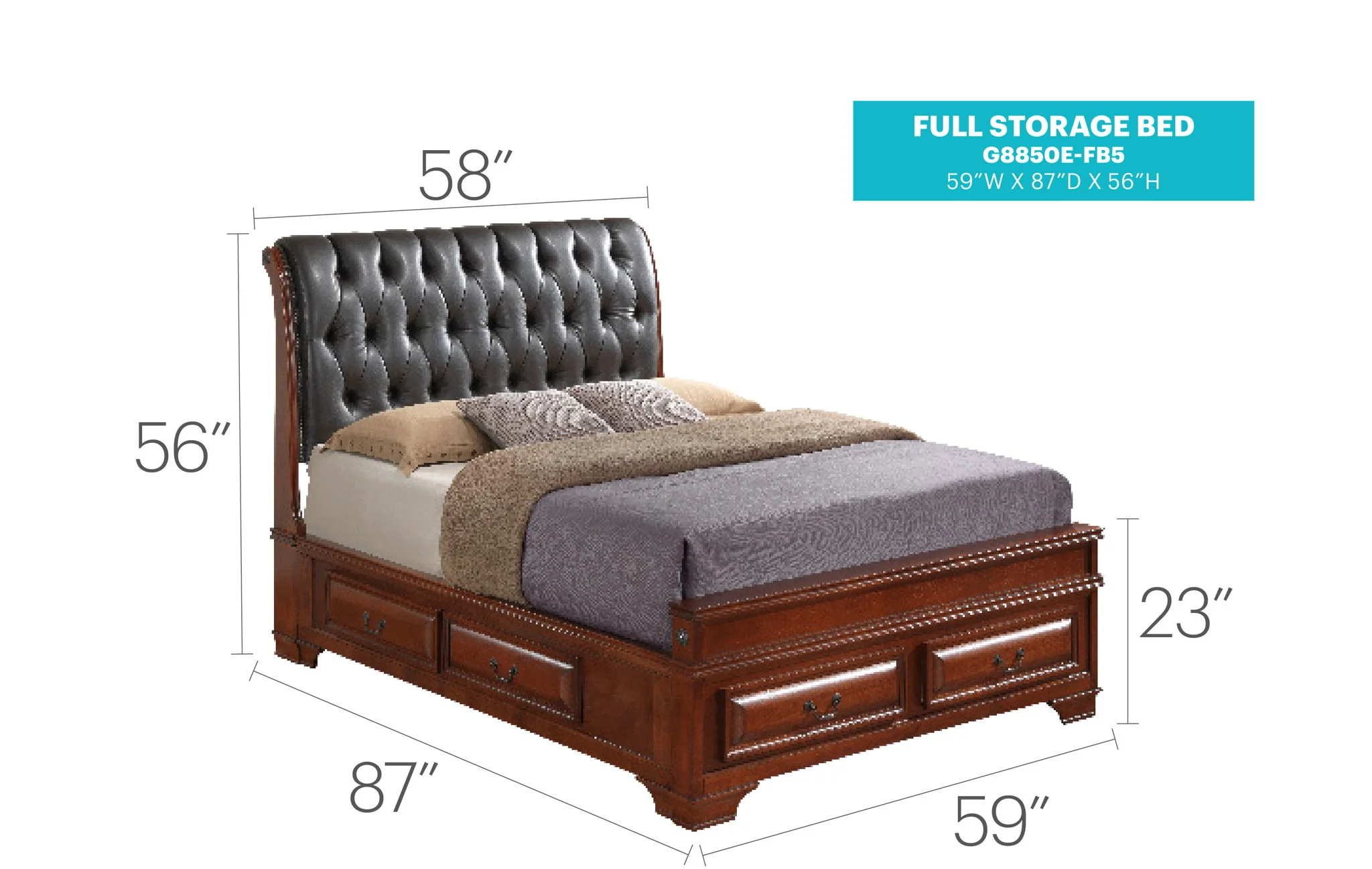 Storage Bed Elegant Transitional - Image 13