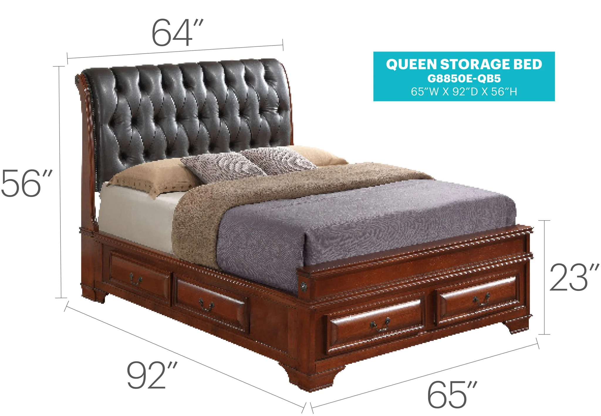 Storage Bed Elegant Transitional - Image 15