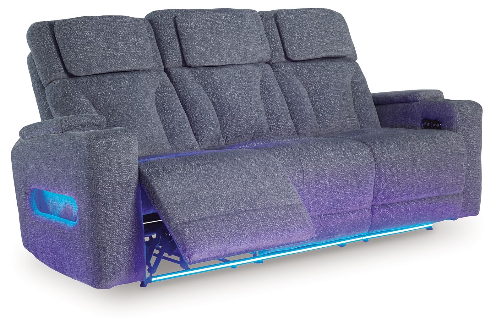 Studio Cave - Power Reclining Sofa - Steel - Image 10
