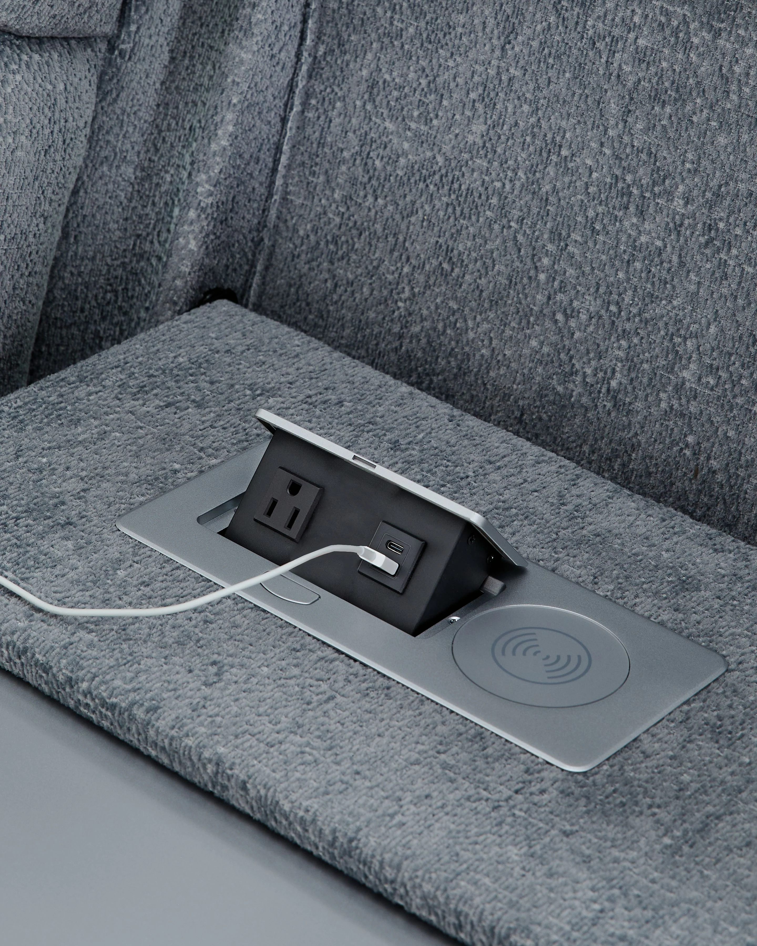 Studio Cave - Power Reclining Sofa - Steel - Image 14
