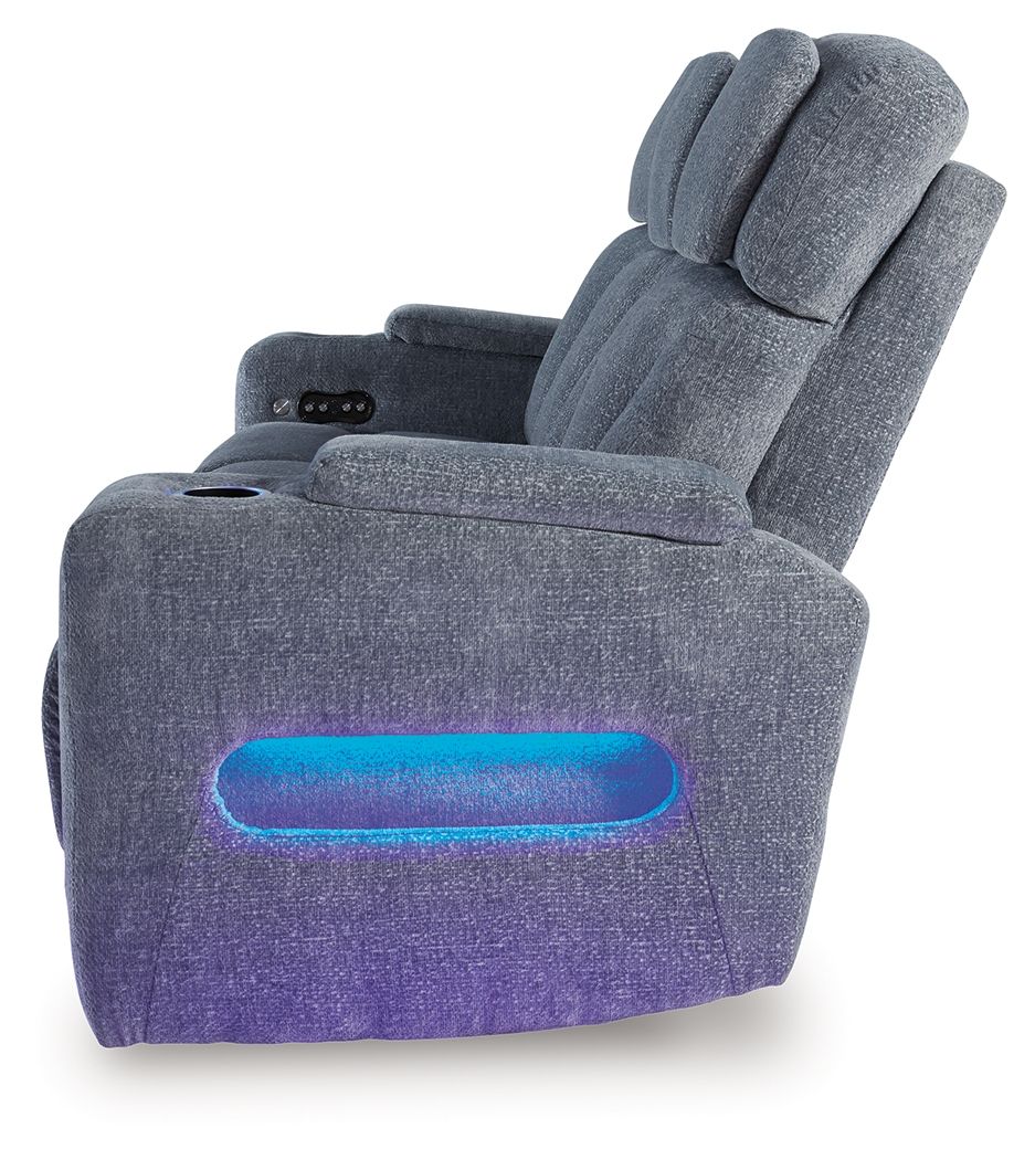 Studio Cave - Power Reclining Sofa - Steel - Image 2