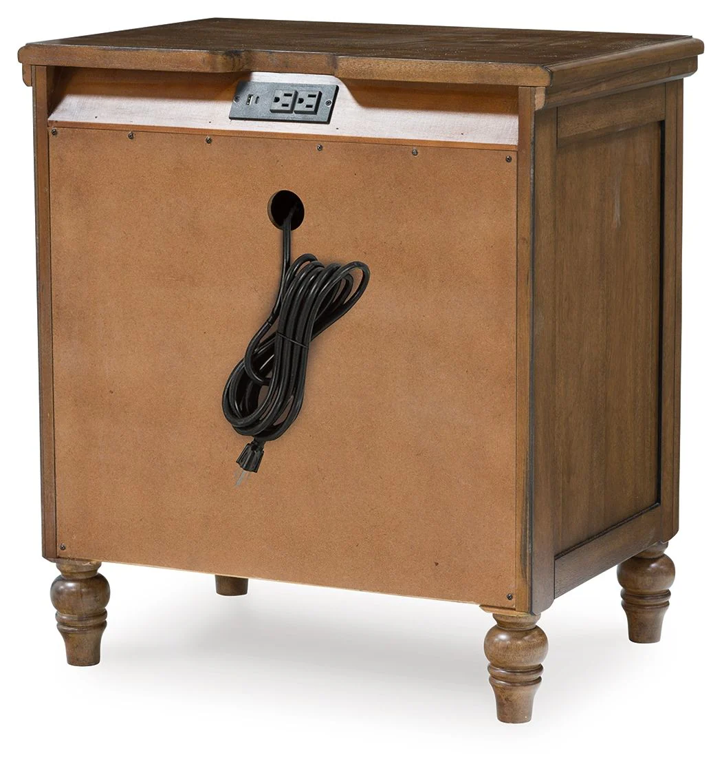 Sturlayne - Three Drawer Night Stand - Brown - Image 3