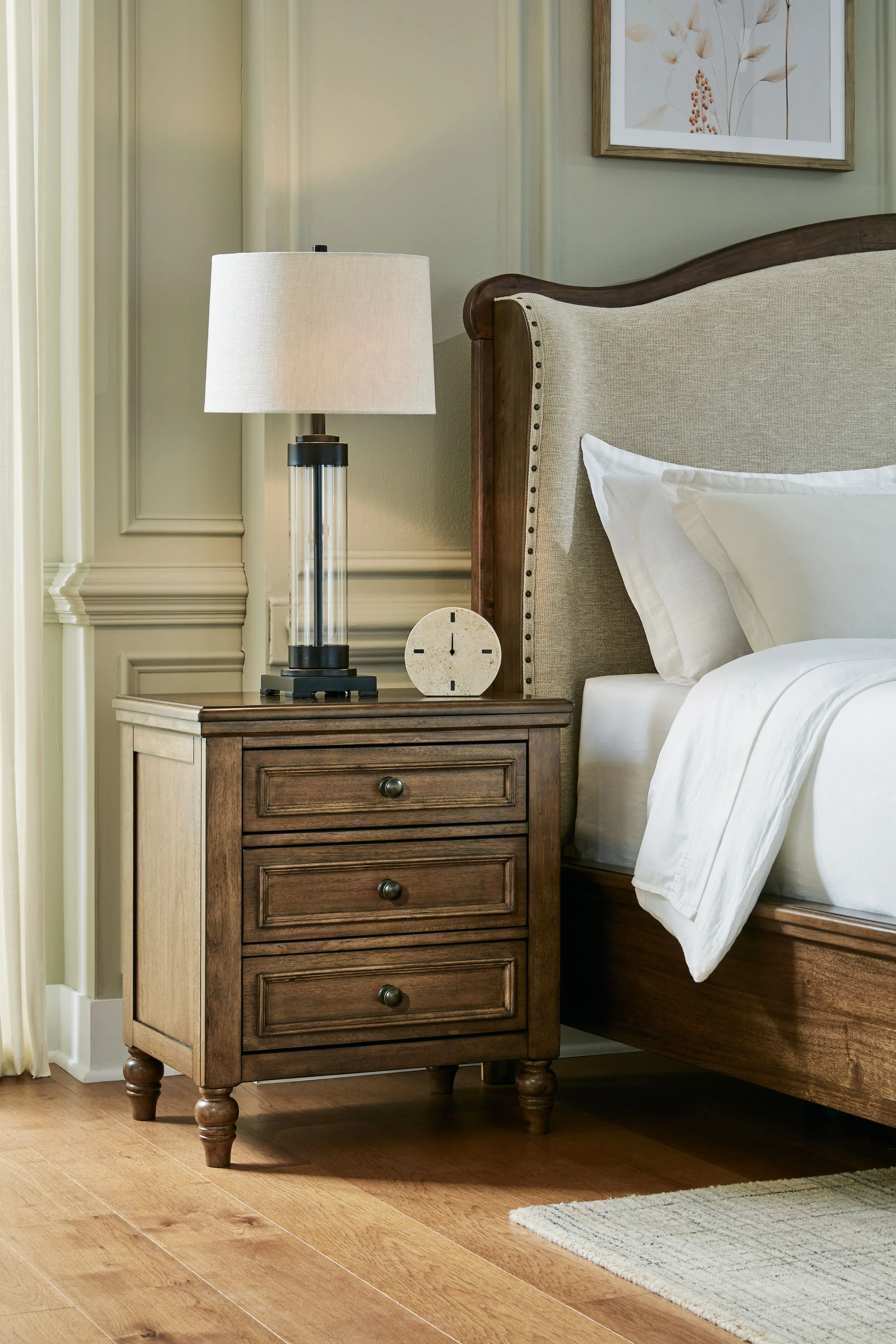 Sturlayne - Three Drawer Night Stand - Brown - Image 6