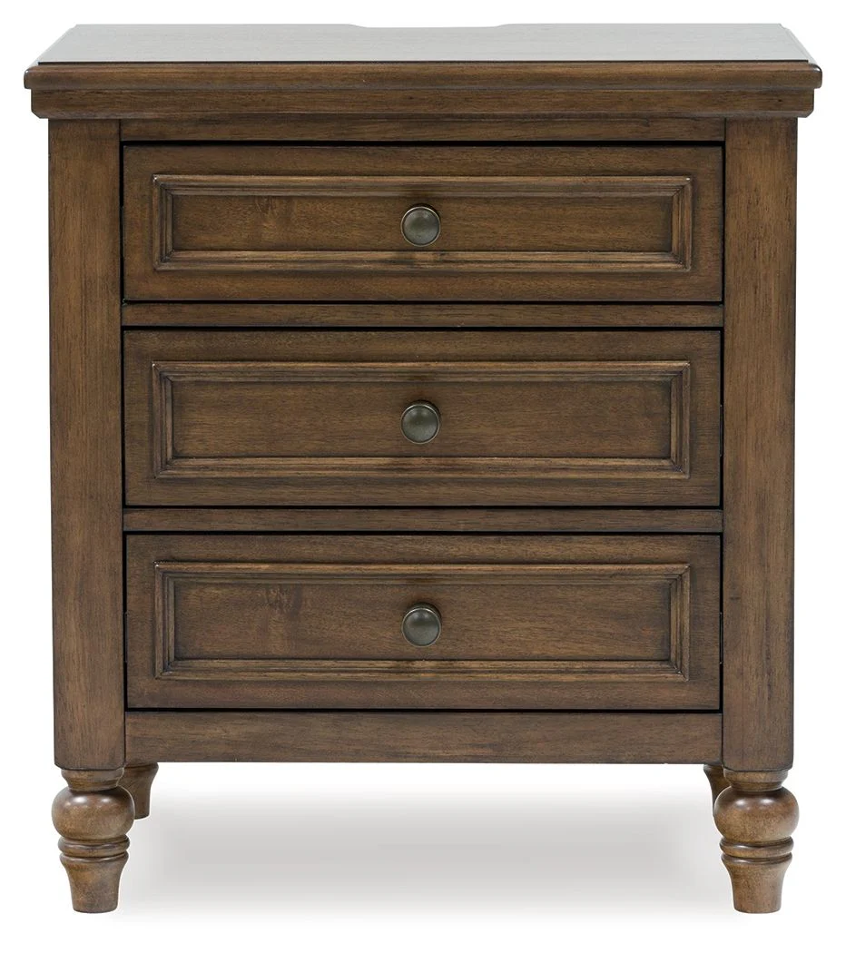 Sturlayne - Three Drawer Night Stand - Brown - Image 9