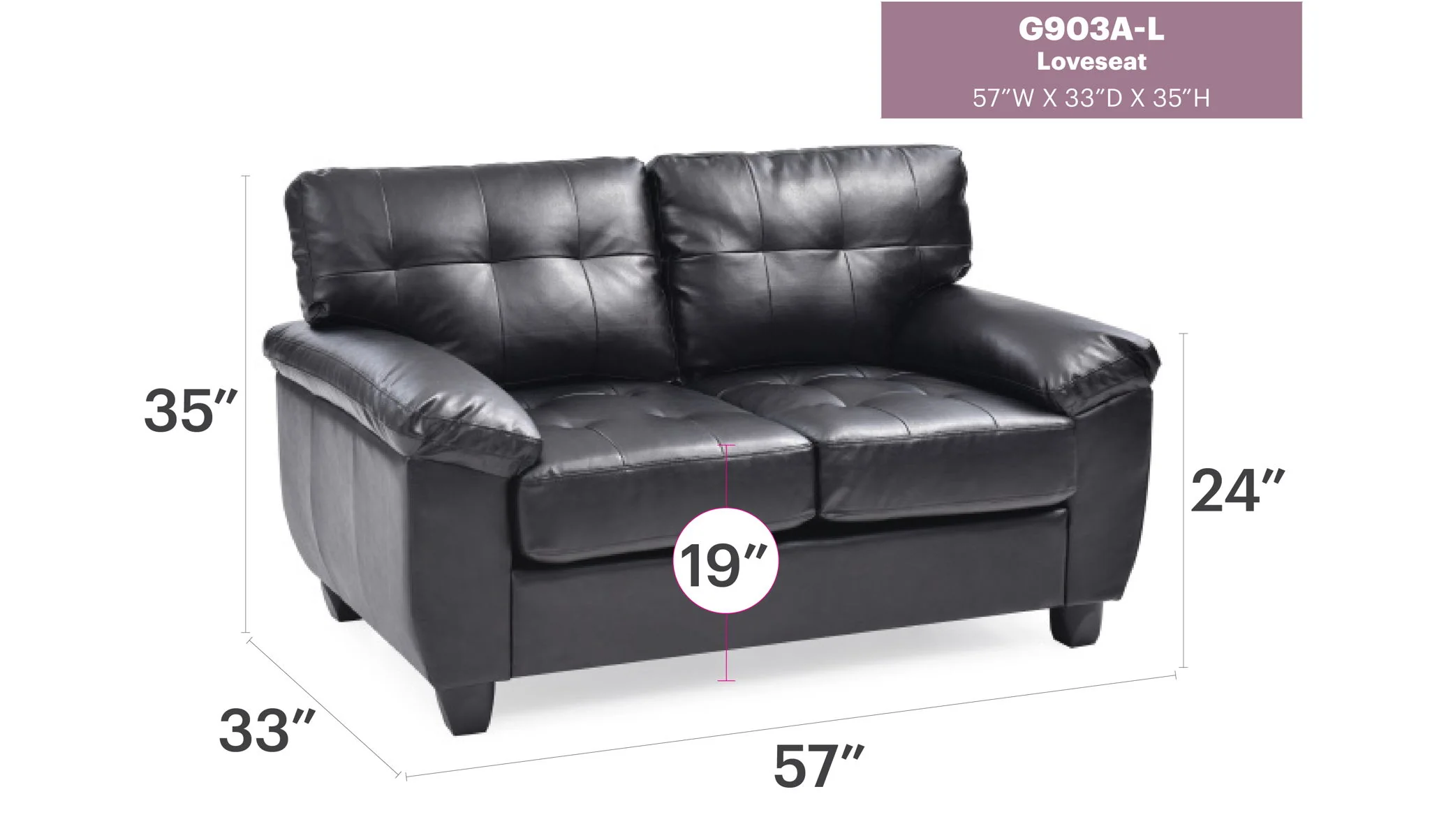 Stylish Loveseat With Padded Arms - Image 8
