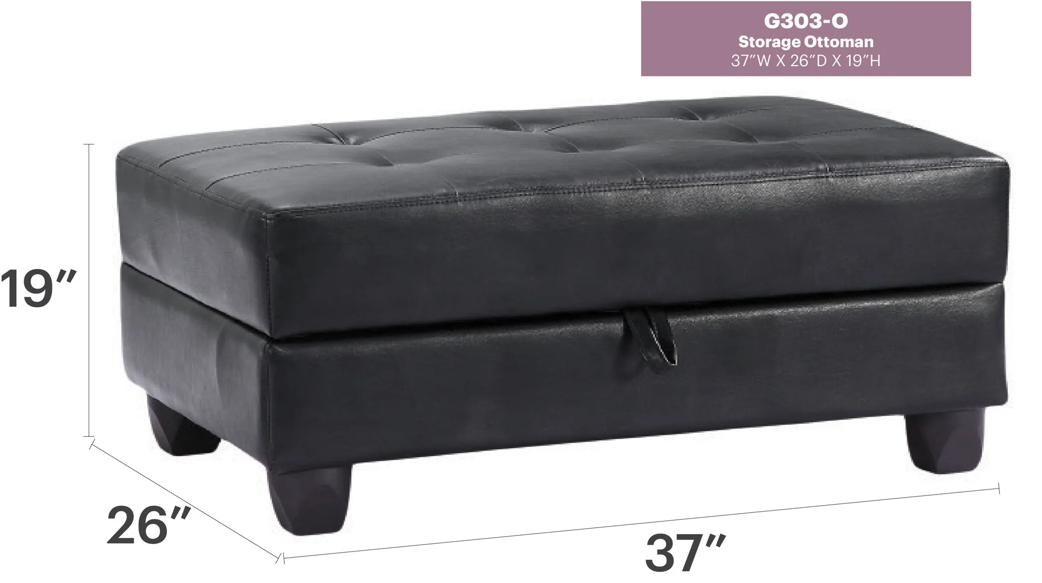 Stylish Storage Contemporary Ottoman - Image 10