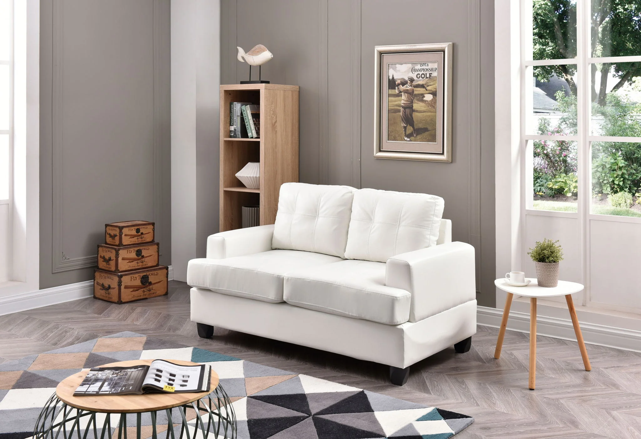 Stylish Transitional Loveseat For Two - Image 5