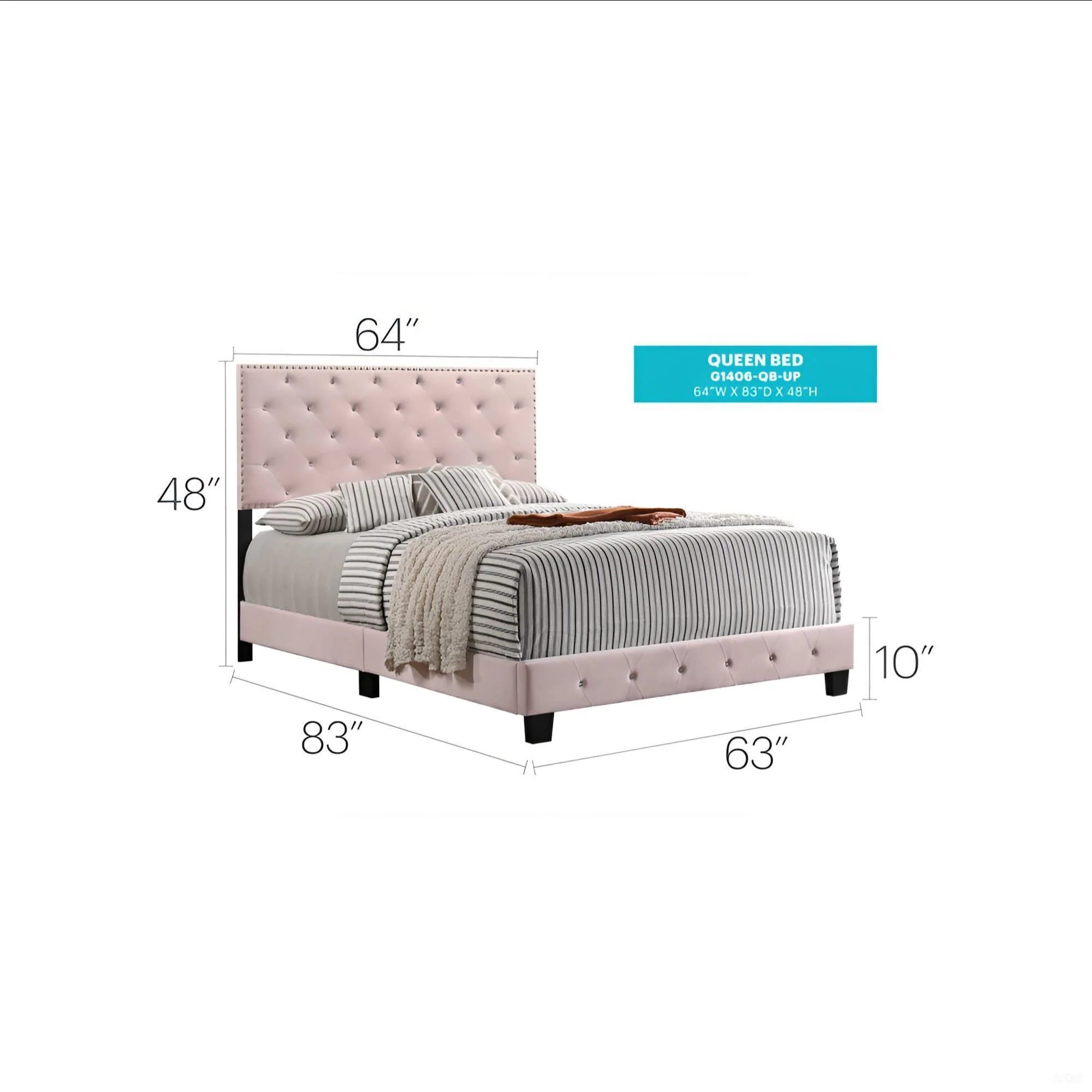 Luxurious Upholstered Bed - Image 105