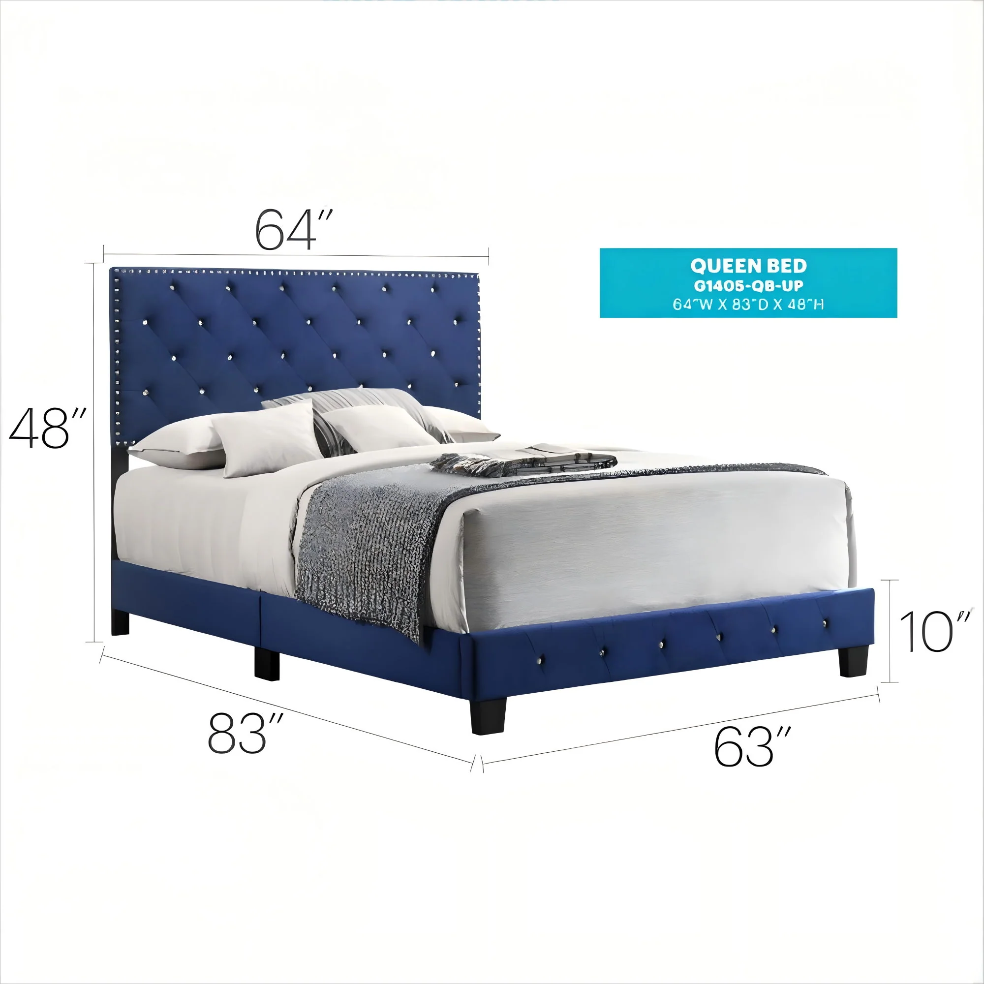 Luxurious Upholstered Bed - Image 63