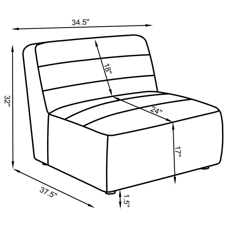 Sunny Upholstered Armless / Corner Chair - Image 35