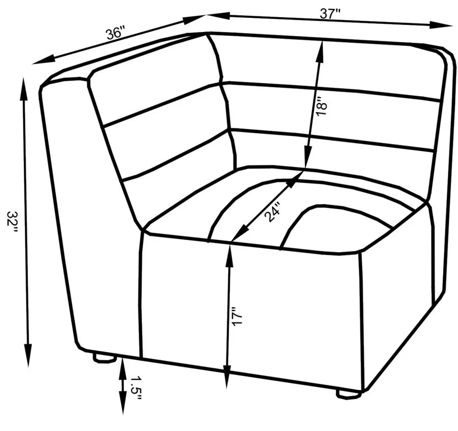 Sunny Upholstered Armless / Corner Chair - Image 70