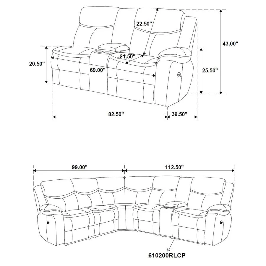 Sycamore - Upholstered Power Reclining Sectional Sofa - Image 23
