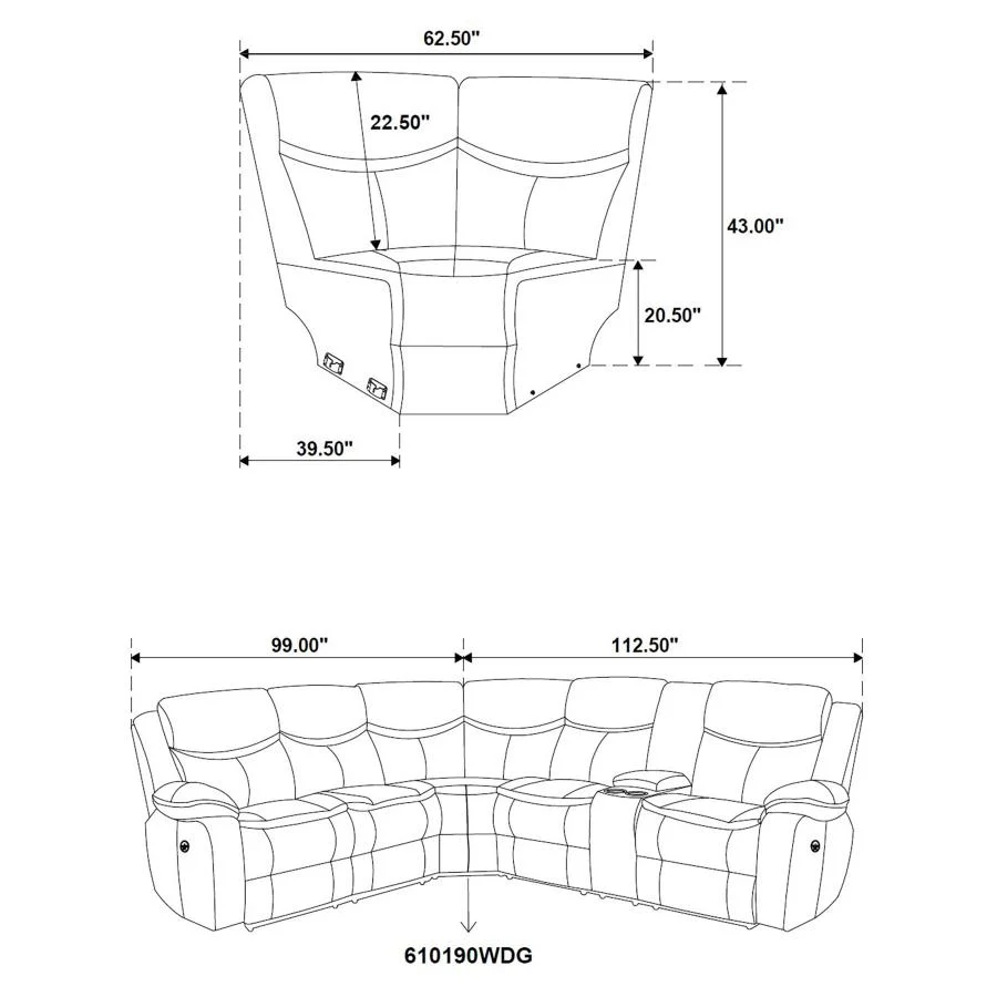 Sycamore - Upholstered Power Reclining Sectional Sofa - Image 25