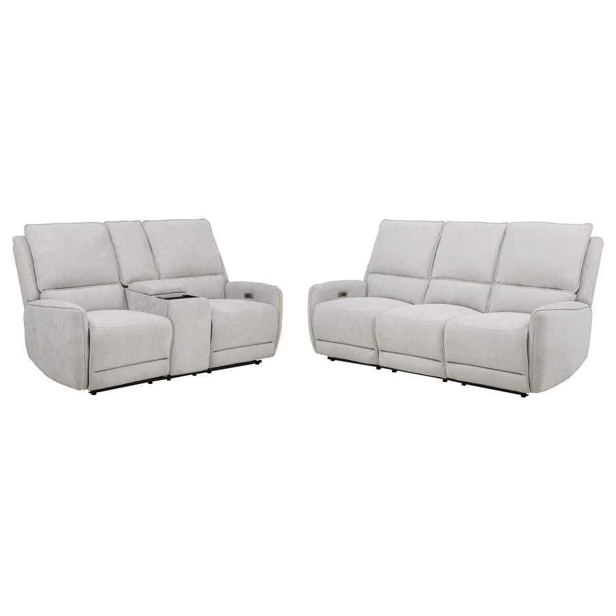 Sylmar - Chenille Power Reclining Sofa Set - Image 3