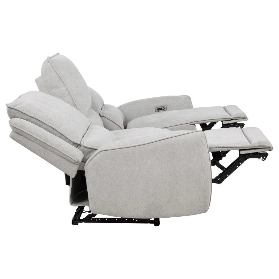 Sylmar - Chenille Upholstered Power Reclining Sofa - Dove Gray - Image 11
