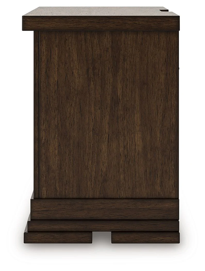 Taffenbrook - Three Drawer Night Stand - Medium Brown - Image 8