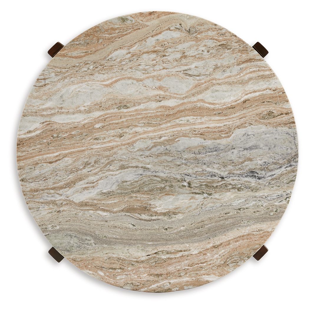 Tanidore - Round Cocktail Table - Warm Brown - Image 2