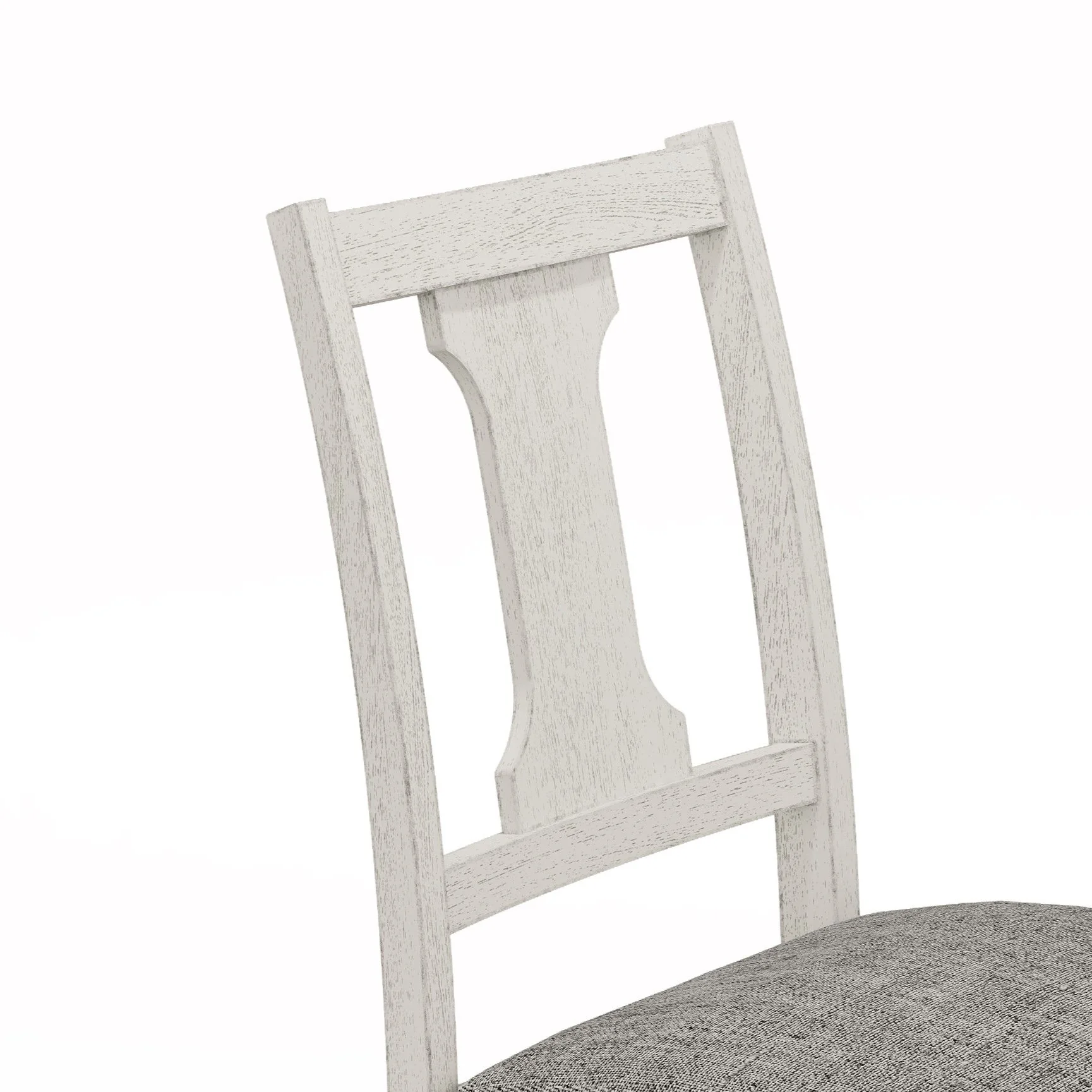 Tannen - Round 5 Piece Dining Table (Set of 5) - White And Gray - Image 11