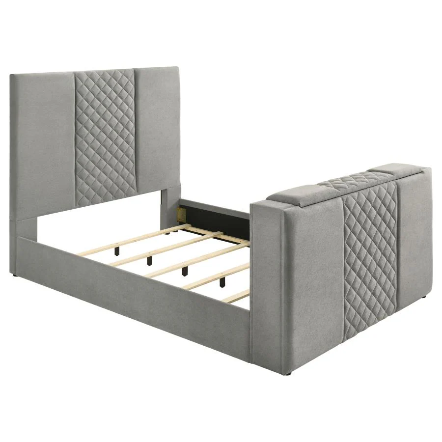 Tara - Upholstered Panel TV Bed