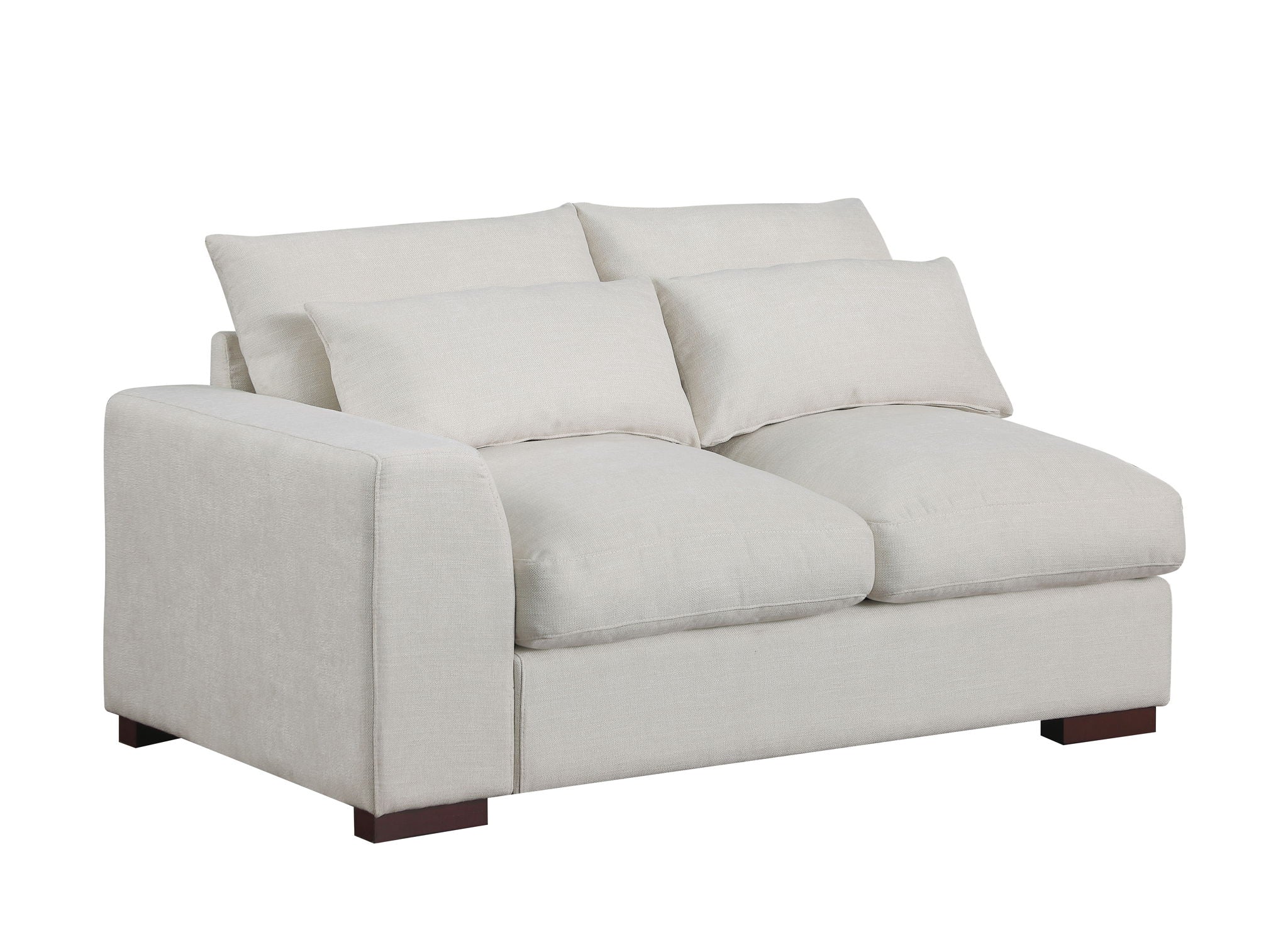 Tatman - Linen Blend Sectional With 2 Ottomans - Image 10