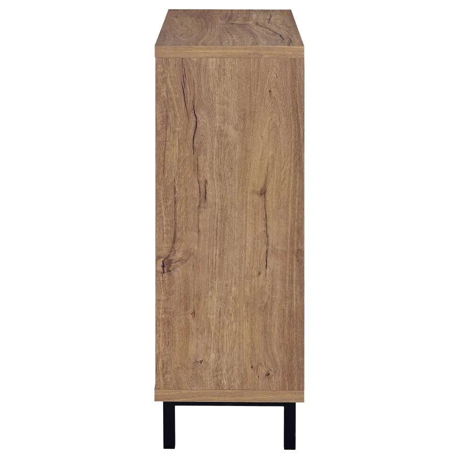 Teller - 2-Door Shoe Storage Cabinet - Natural Oak - Image 6