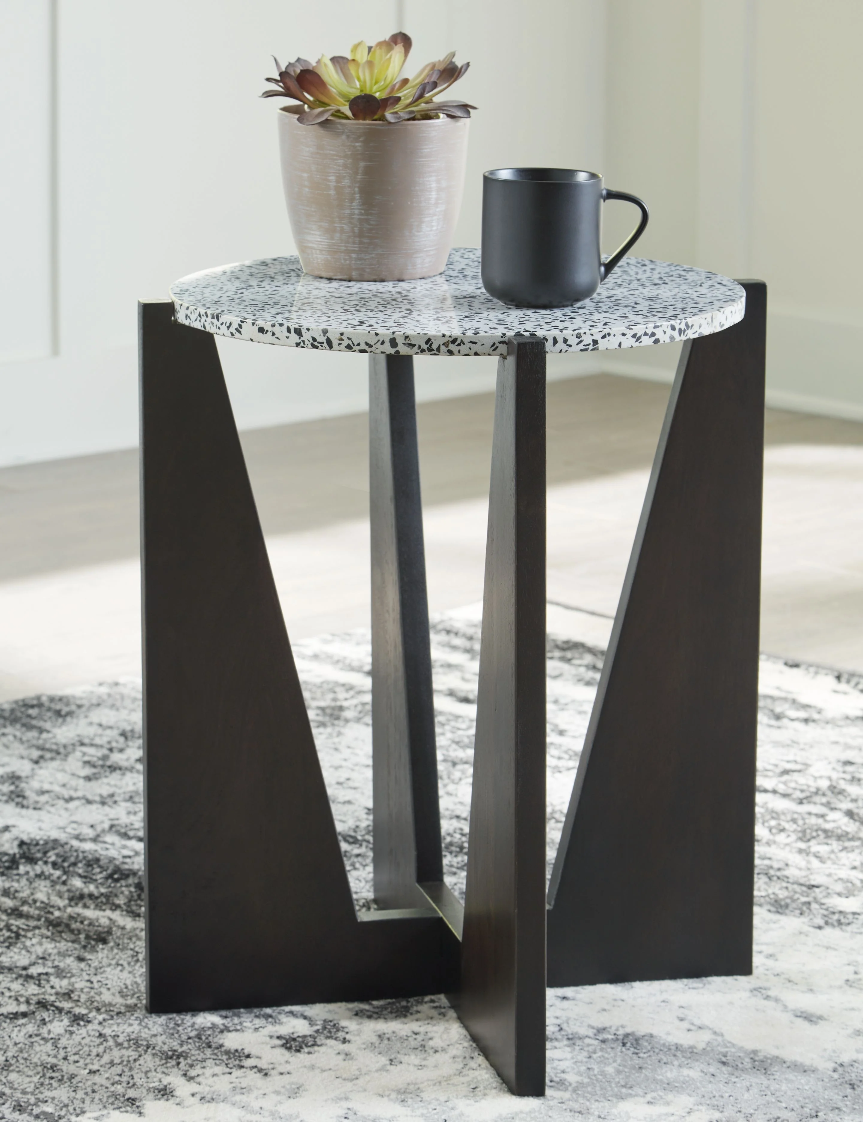 Tellrich - Accent Table - Black / White - Image 6