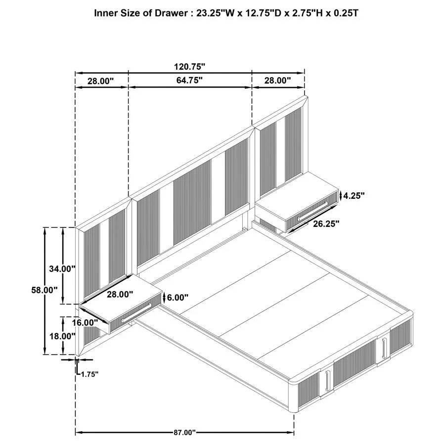 Terrace - Wall Panel Storage Bed - Image 24