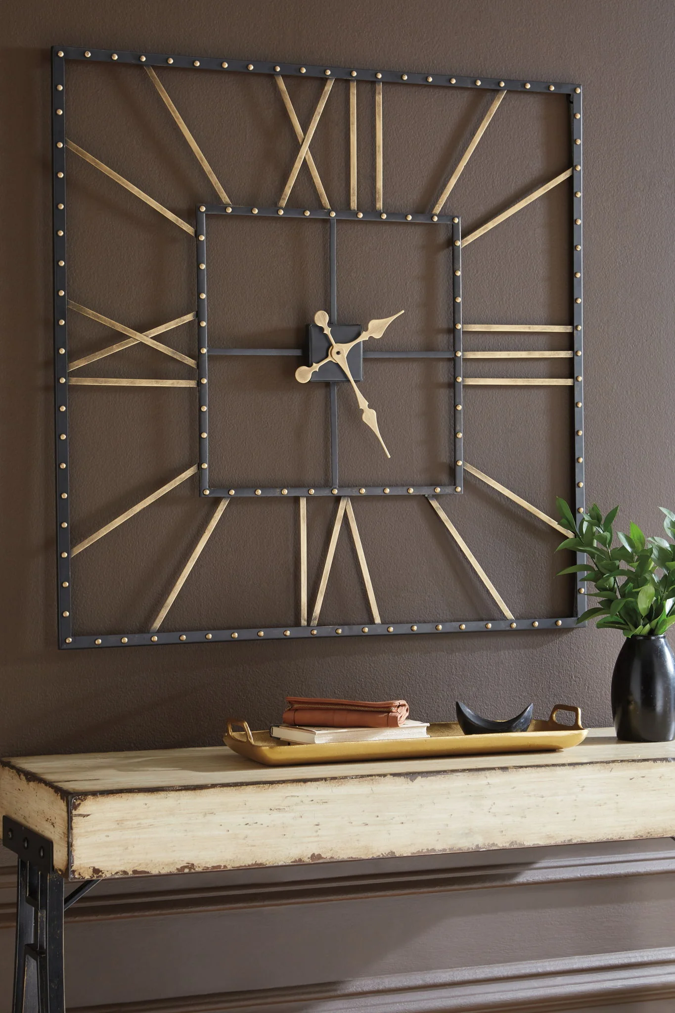 Thames - Wall Clock - Black / Gold Finish - Image 2
