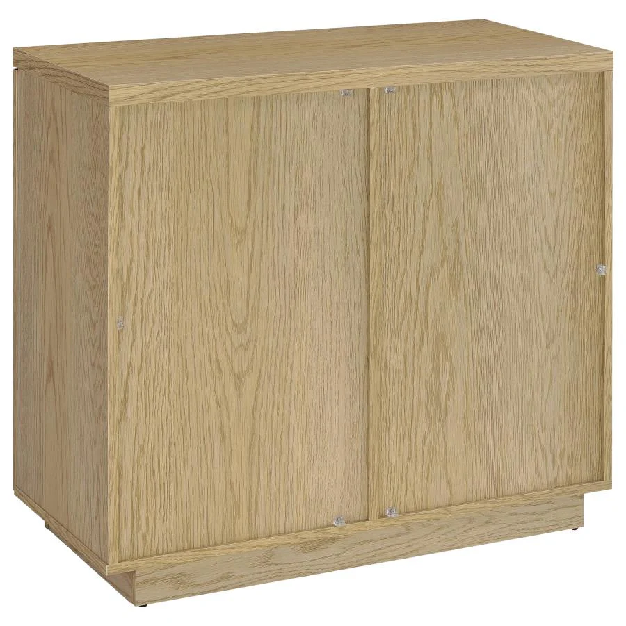 Tilbury - 2-Door Glass Front Accent Display Cabinet - Light Oak - Image 7