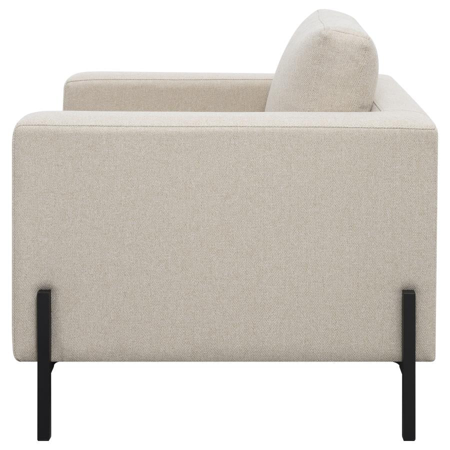 Tilly Upholstered Track Arm Accent Chair Oatmeal - Image 4