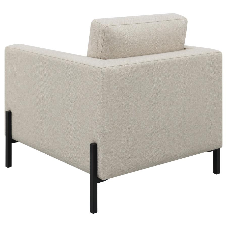 Tilly Upholstered Track Arm Accent Chair Oatmeal - Image 5