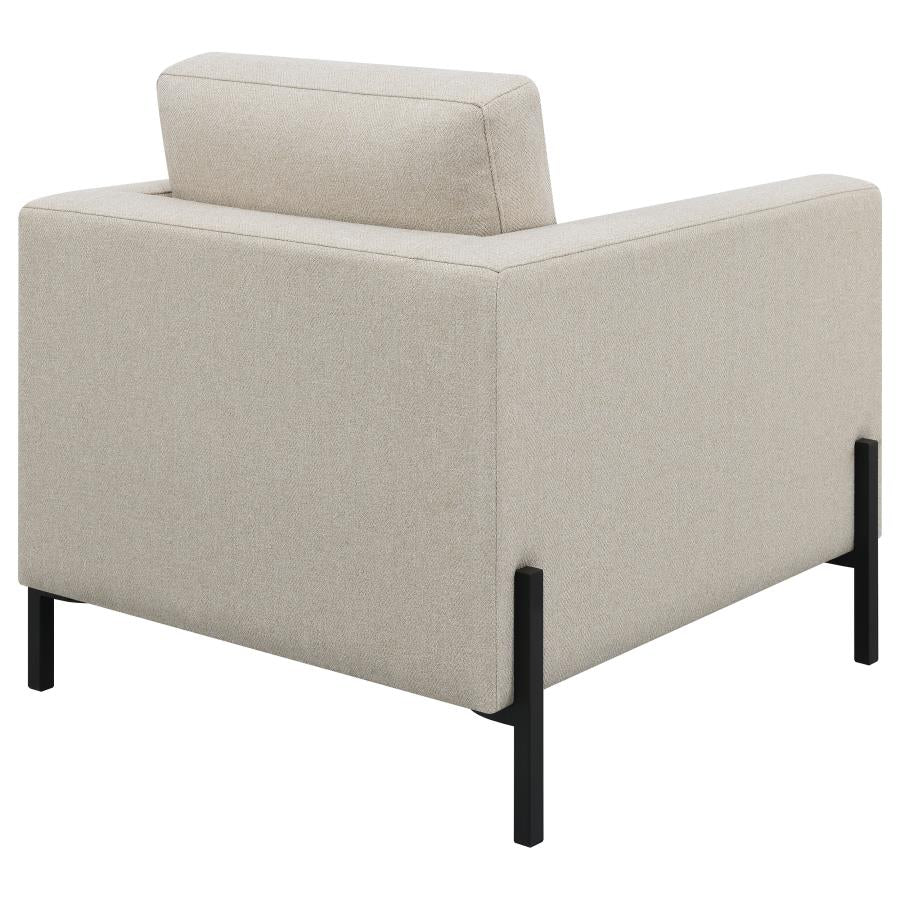 Tilly Upholstered Track Arm Accent Chair Oatmeal - Image 6