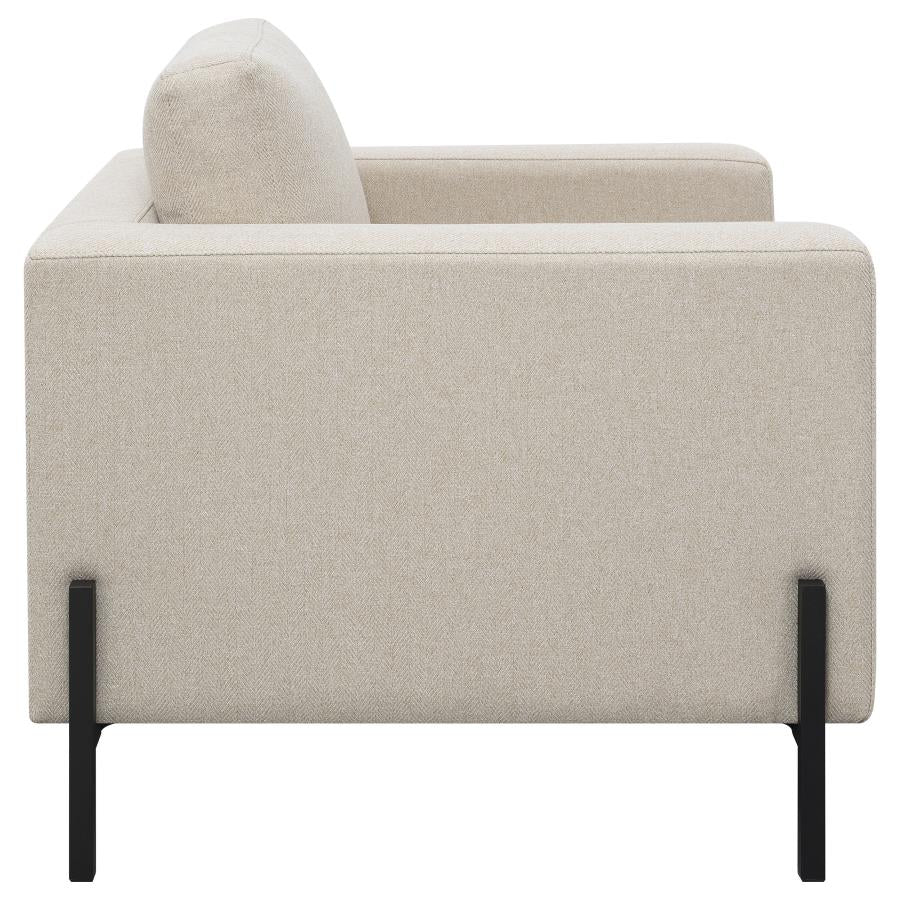 Tilly Upholstered Track Arm Accent Chair Oatmeal - Image 7