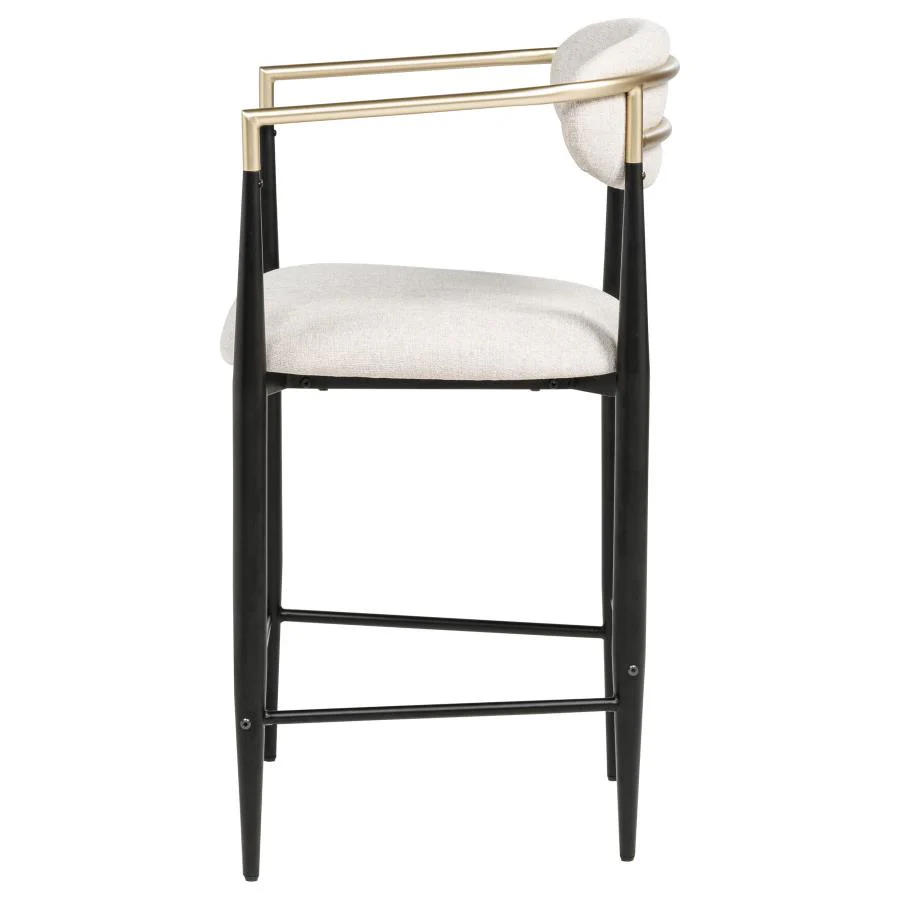 Tina - Metal Counter Height Bar Stool With Upholstered Back And Seat (Set of 2) - Image 16