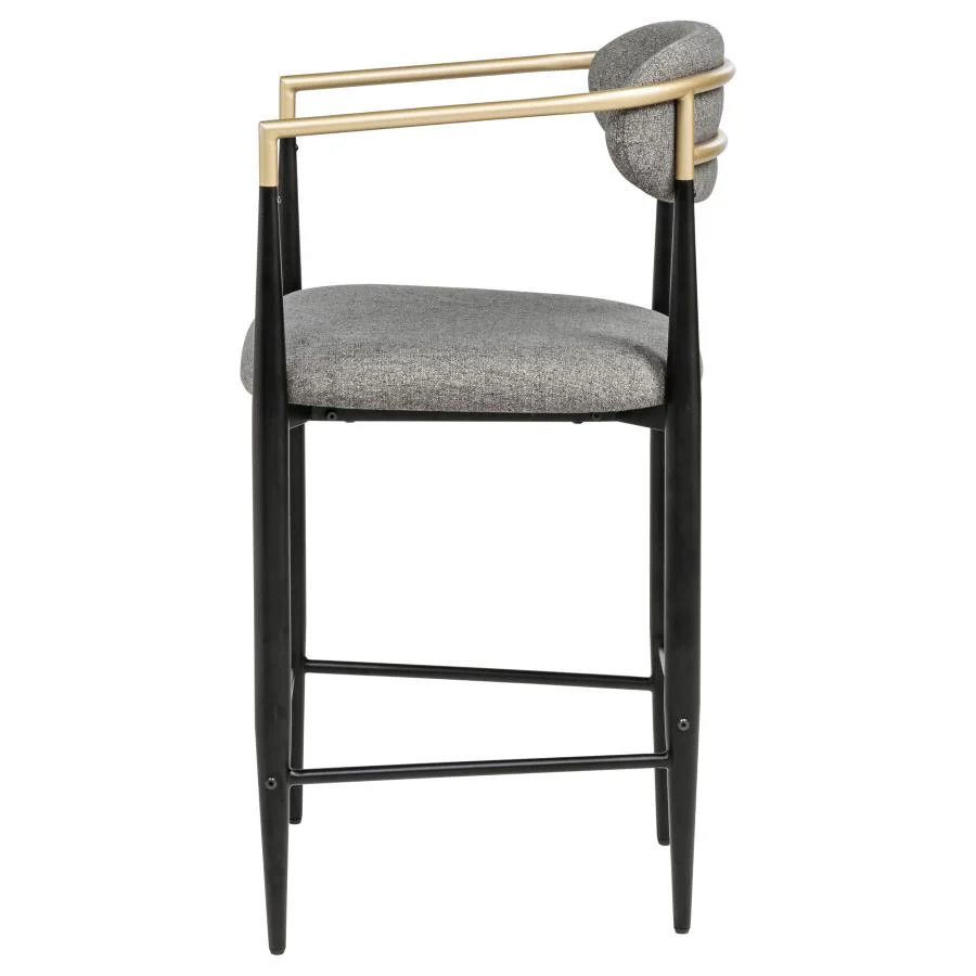 Tina - Metal Counter Height Bar Stool With Upholstered Back And Seat (Set of 2) - Image 17