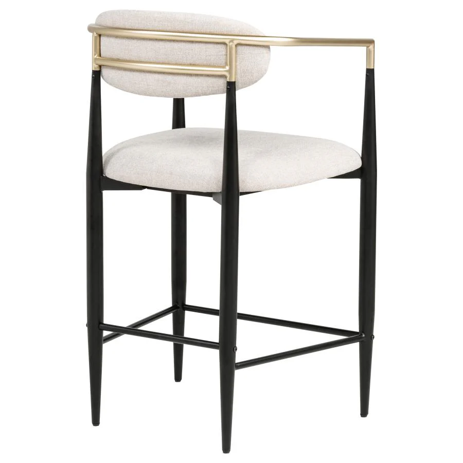 Tina - Metal Counter Height Bar Stool With Upholstered Back And Seat (Set of 2) - Image 22