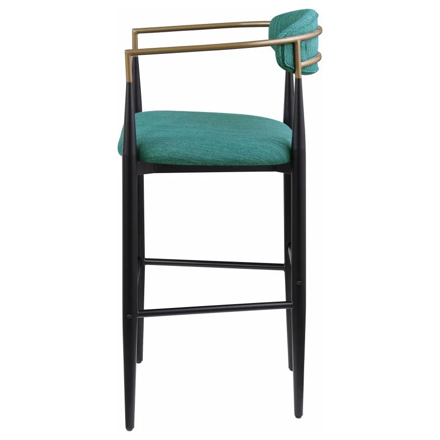Tina - Metal Pub Height Bar Stool With Upholstered Back And Seat (Set of 2) - Image 18