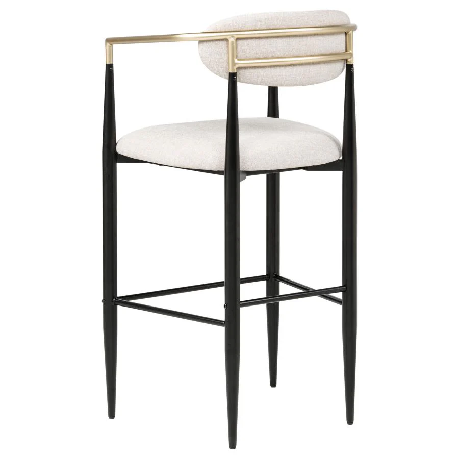 Tina - Metal Pub Height Bar Stool With Upholstered Back And Seat (Set of 2) - Image 19
