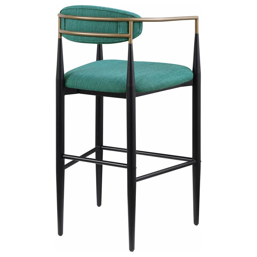 Tina - Metal Pub Height Bar Stool With Upholstered Back And Seat (Set of 2) - Image 24