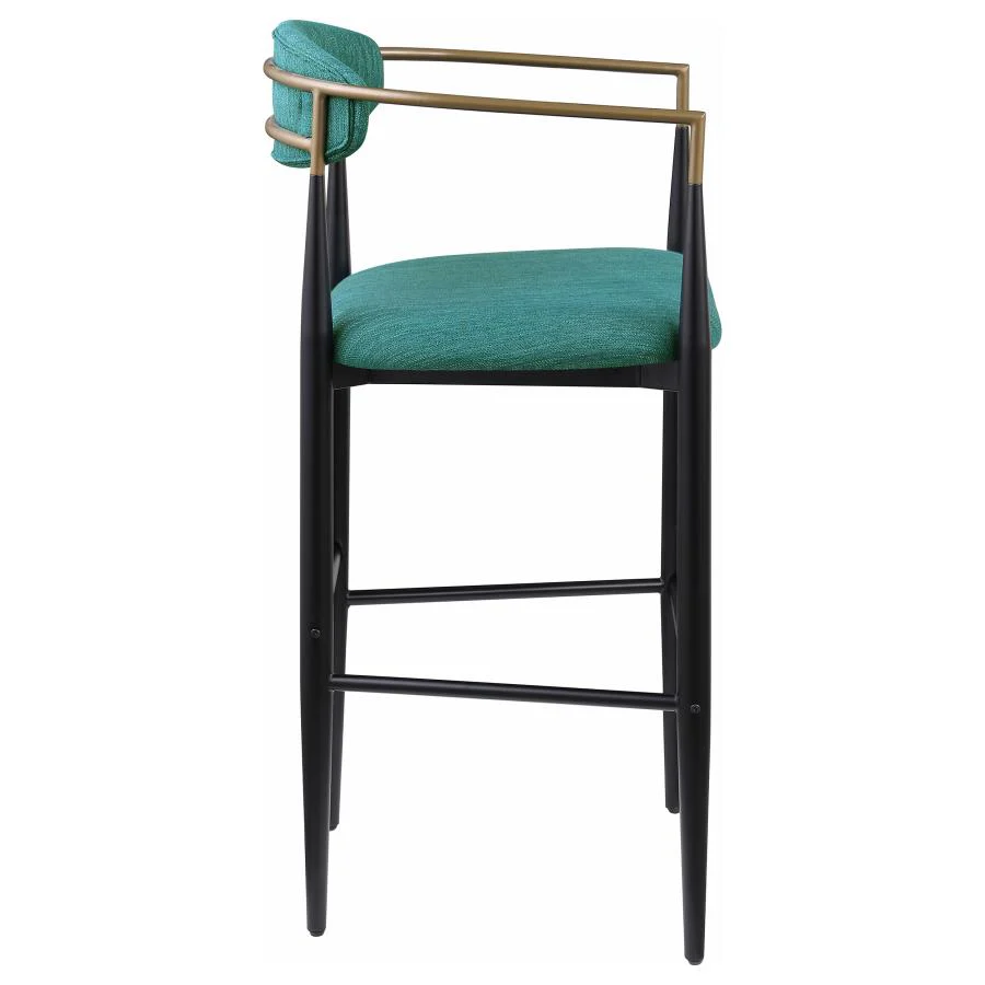 Tina - Metal Pub Height Bar Stool With Upholstered Back And Seat (Set of 2) - Image 27