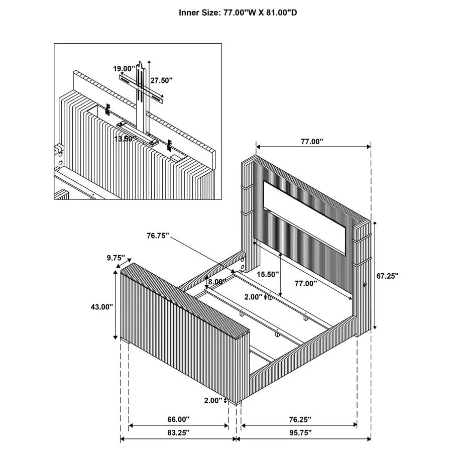 Tisdall - Flame Visualizer TV Bed - Image 43