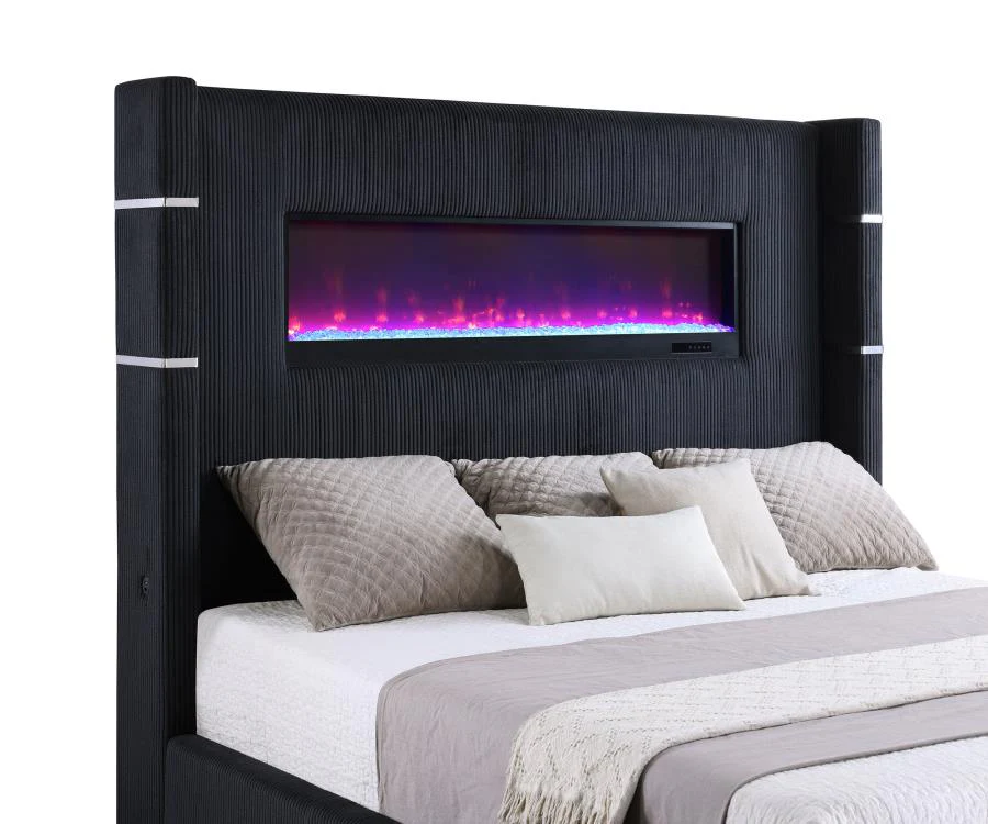 Tisdall - Upholstered Fireplace Bed - Image 40