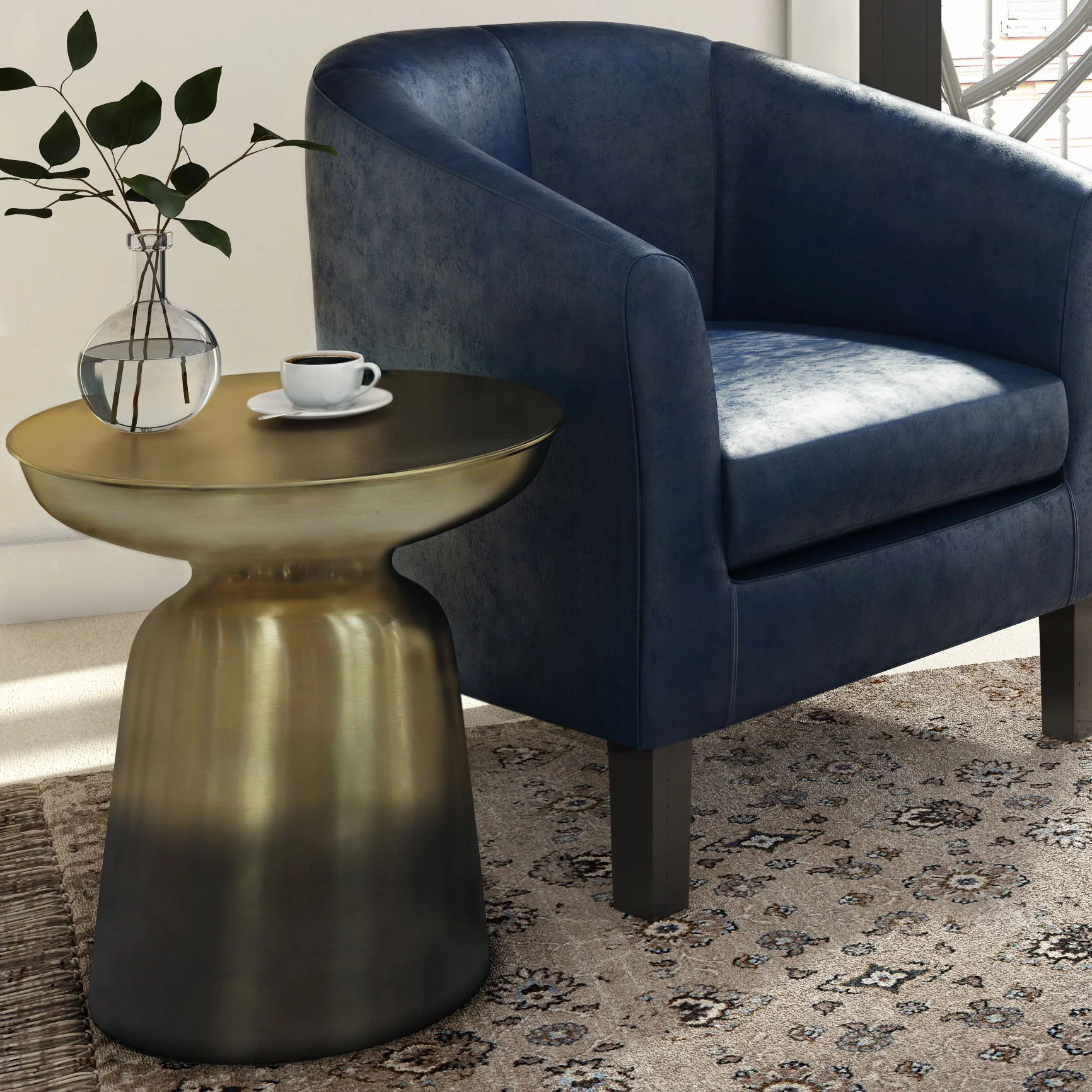 Toby - Metal Accent Table - Gold / Black Ombre - Image 5