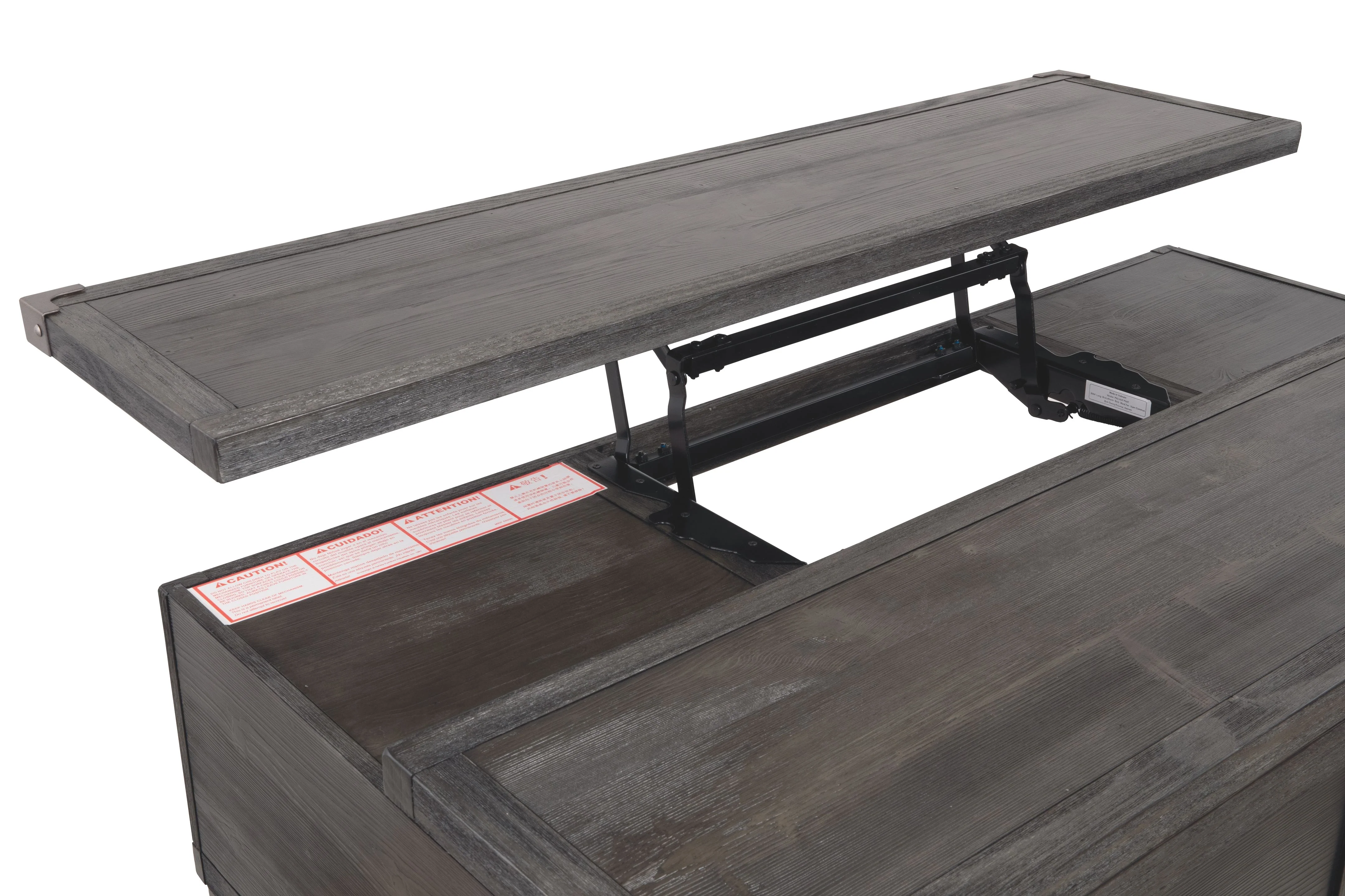 Todoe - Lift Top Cocktail Table - Dark Gray - Image 11