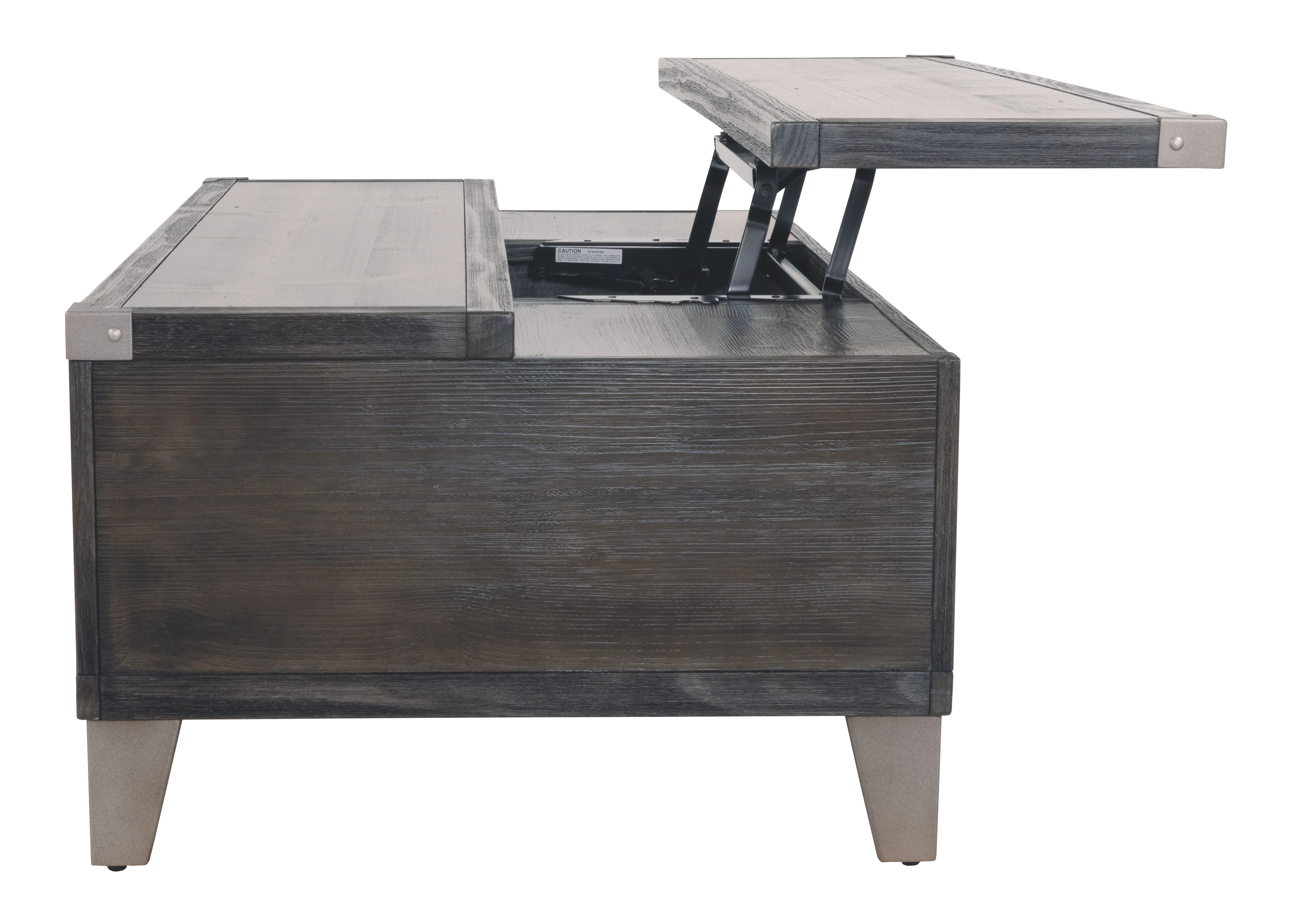 Todoe - Lift Top Cocktail Table - Dark Gray - Image 13