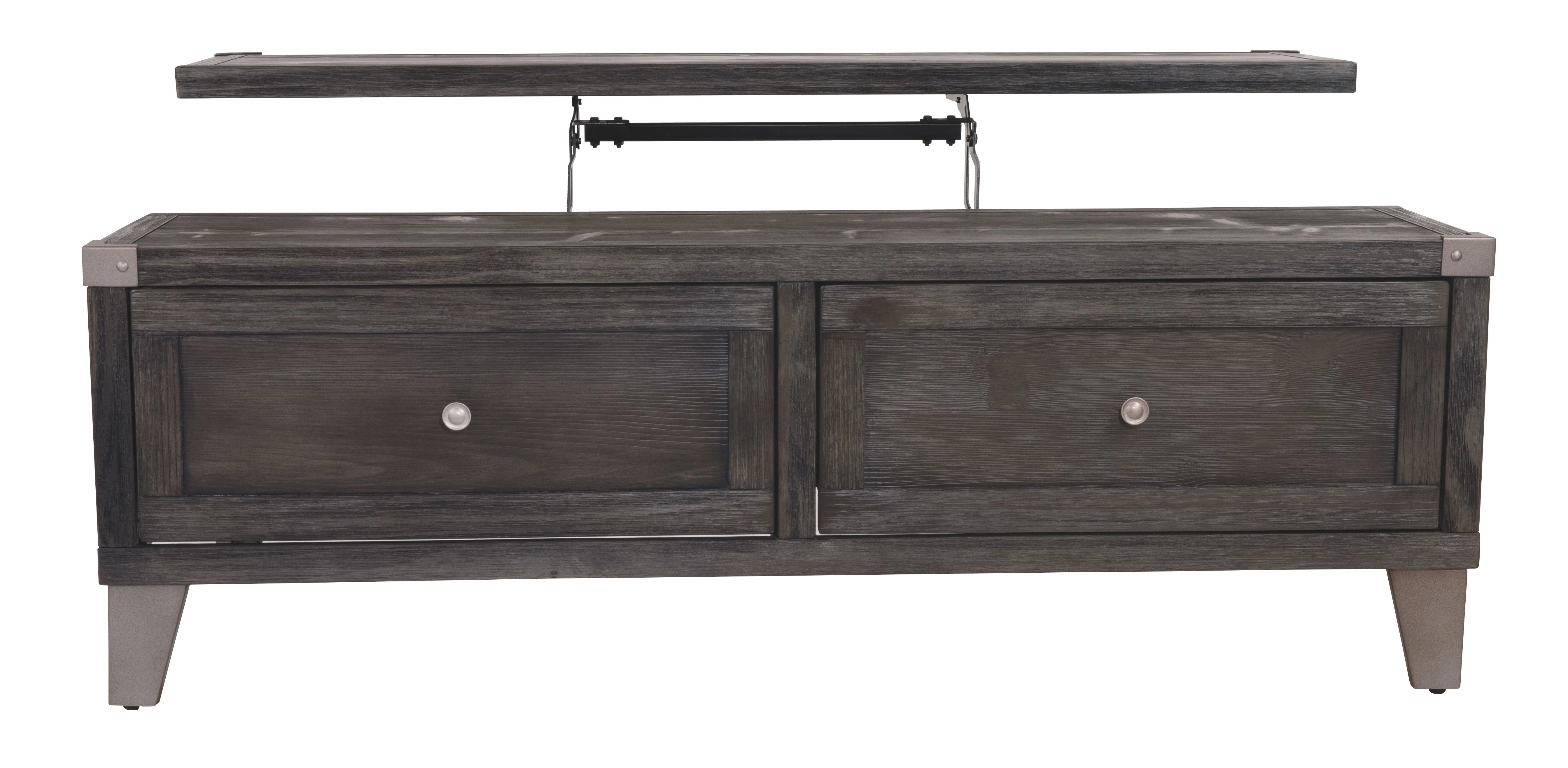 Todoe - Lift Top Cocktail Table - Dark Gray - Image 8